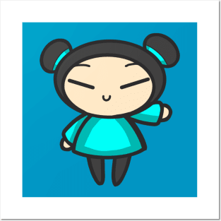 Cyan Pucca Posters and Art